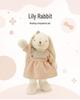 Hug Baby Lily Long-Eared Rabbit Plush Toy: Cute Pendant Doll In Baby Clothes for Children and Girls' Birthdays