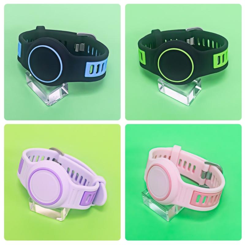 Bracelet de montre en silicone pour accessoire localisateur anti-perte Résistant aux intempéries Sangles de fixation à libération rapide Ceinture