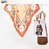 Floral 70cm Silk-Print Square Scarf - Versatile Headscarf & Necktie for All Seasons