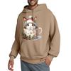 Men's Hooded Sweatshirt, Contrasting Color Sweatshirt, Sports   Casual Jacket