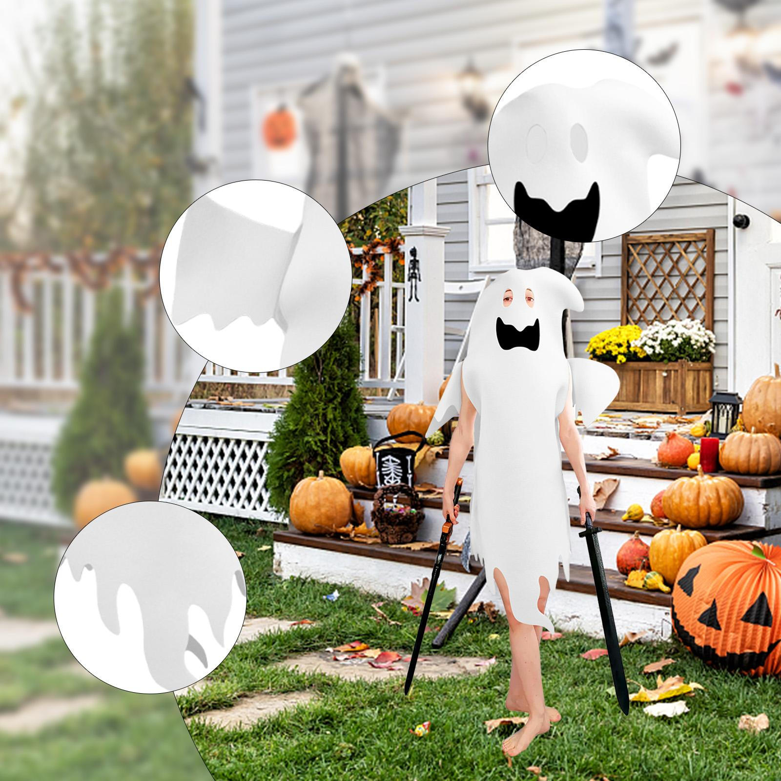 

Костюм Комбинезон Маскарадный Вечеринка Длинная Накидка Смешной Жуткий Косплей для Женщин Мужчин S