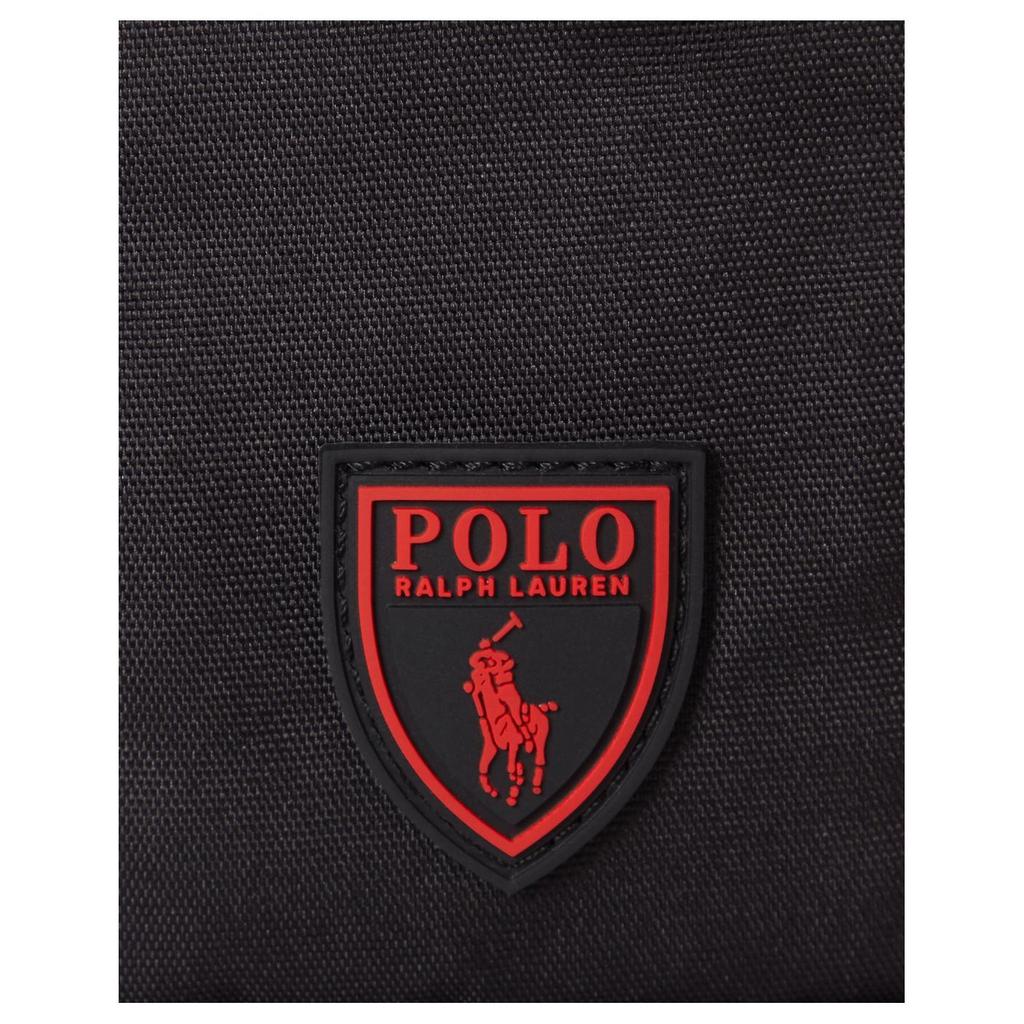 Polo Ralph Lauren Detachable Adjustable Shoulder Strap Top Zip Closure Iconic Pony Patch Fabric Phone Bag Men Bags Black MAPOBGS07120015