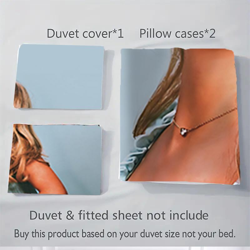 3Pcs Blonde Blue Dress Bedding Sets For All Sizes New 3D Printed Bed Cover Comforter Duvet Cover Pillowcase Bedroom Decoration