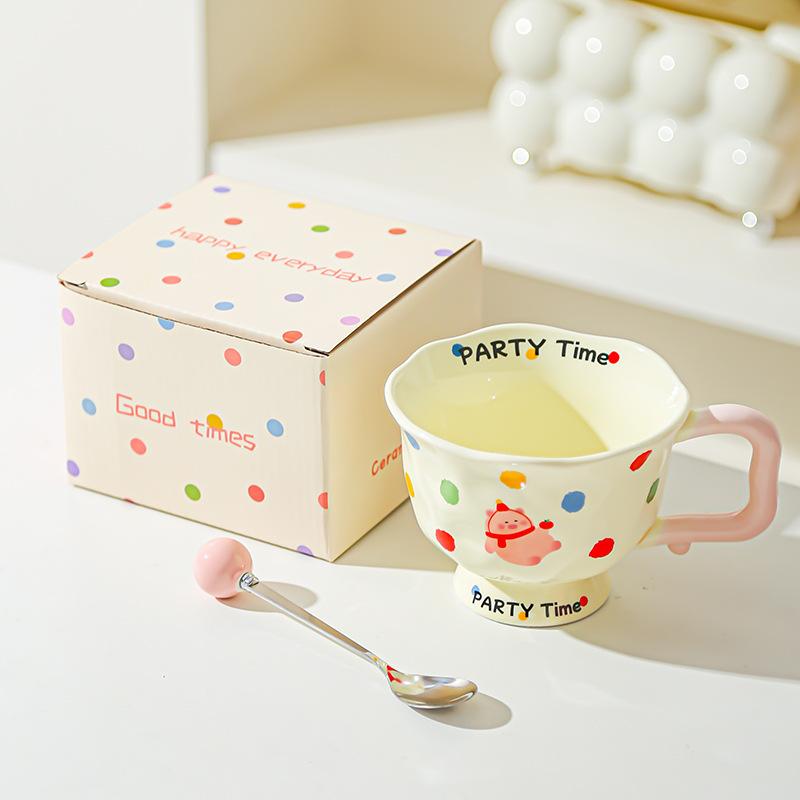 Creative Fashion Ceramic Mug Office Gift Home Cup Coffee Cup Water Cup Breakfast Cup Happy Birthday
