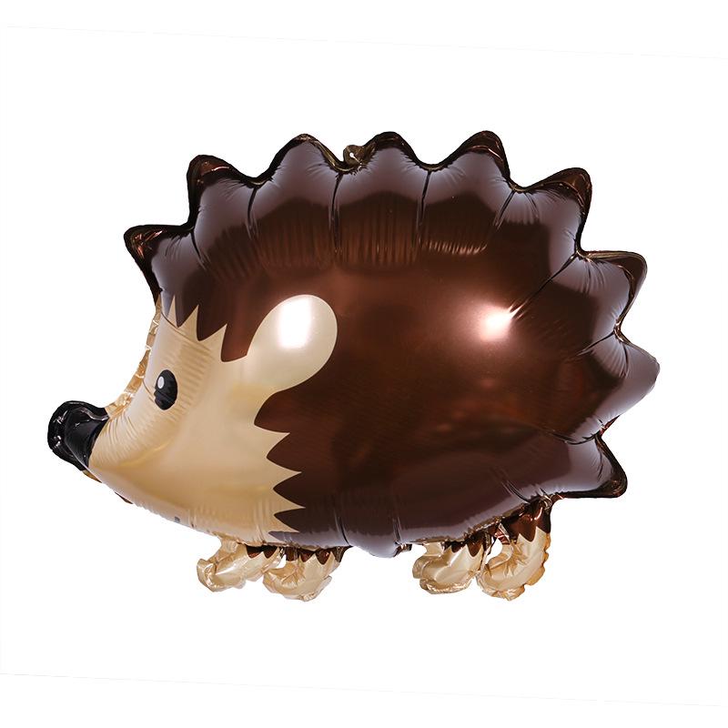 Cartoon Forest Animal Balloons: Hedgehog, Raccoon, Squirrel, Rabbit - Jungle Party Foil Decorations
