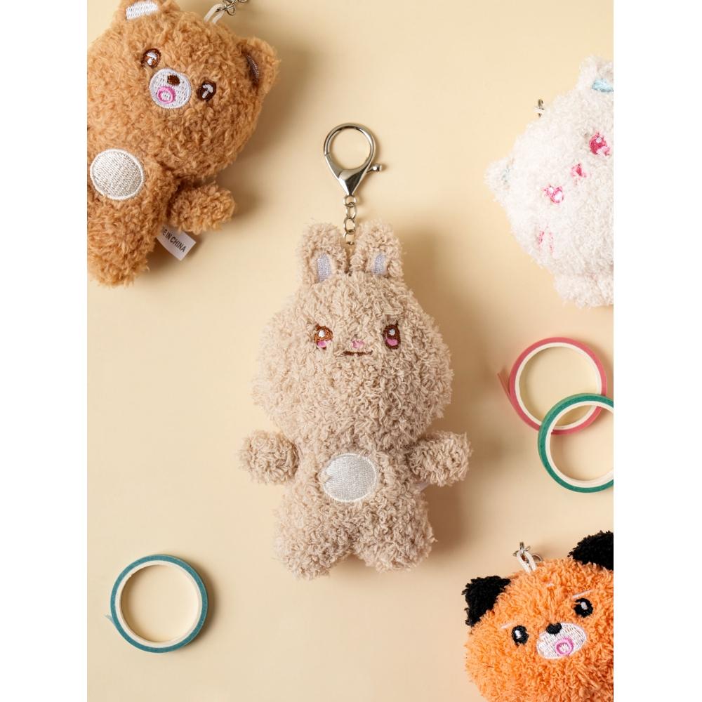 

Daiso Personality Type Animal Plush Key Ring Personality Type Ivory animal (cat)