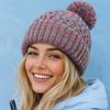 Single Layer Knit Pom Pom Beanies Colorful Winter Skull Cap Knitted Beanie Hat  Winter Season