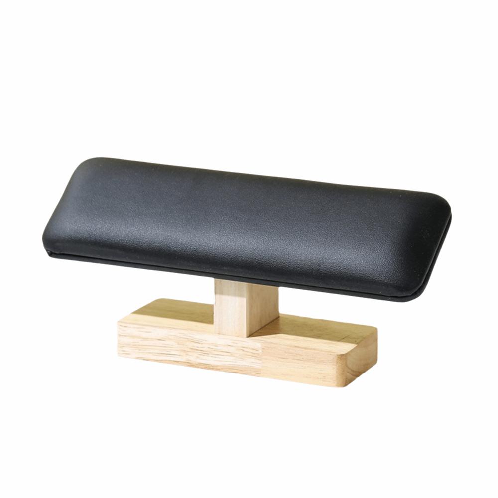 Solid Wood Bracelet Display Stand PU Leather Single Layer Watch Storage Rack Desktop Jewelry Display Stand Home