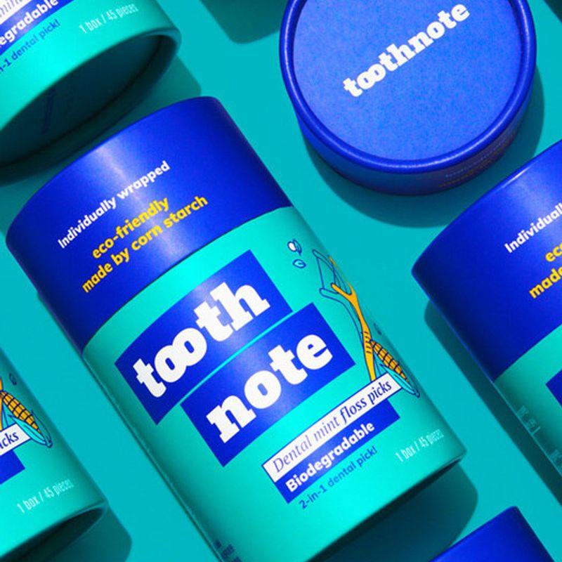 toothnote Mint Disposable Floss 45 Pieces