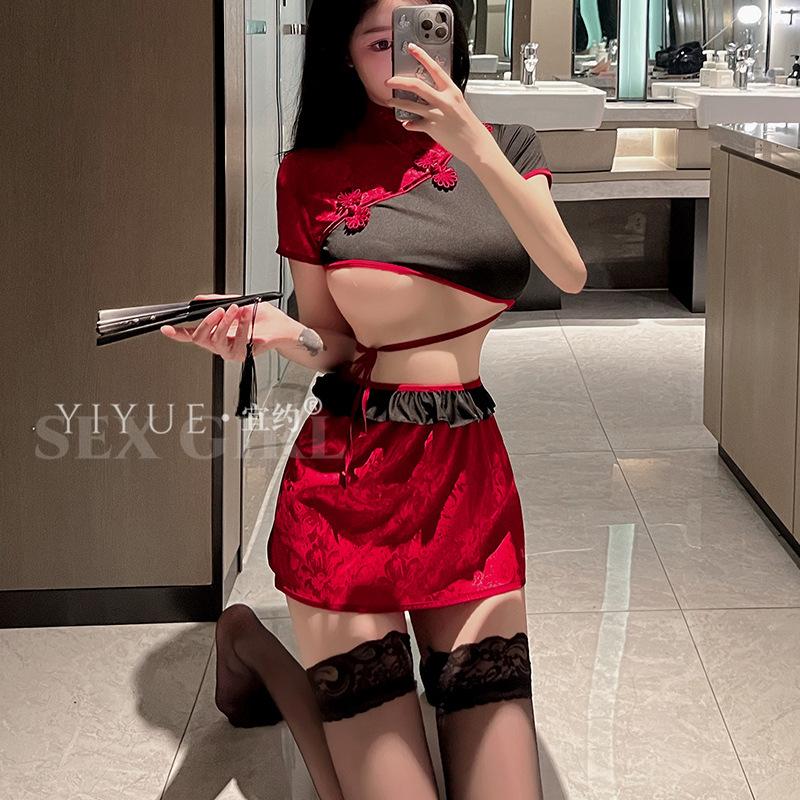 Erotic Underwear, Sexy Cheongsam, Hot Role-playing cosplay, small chest uniform, Passionate pajamas 8533