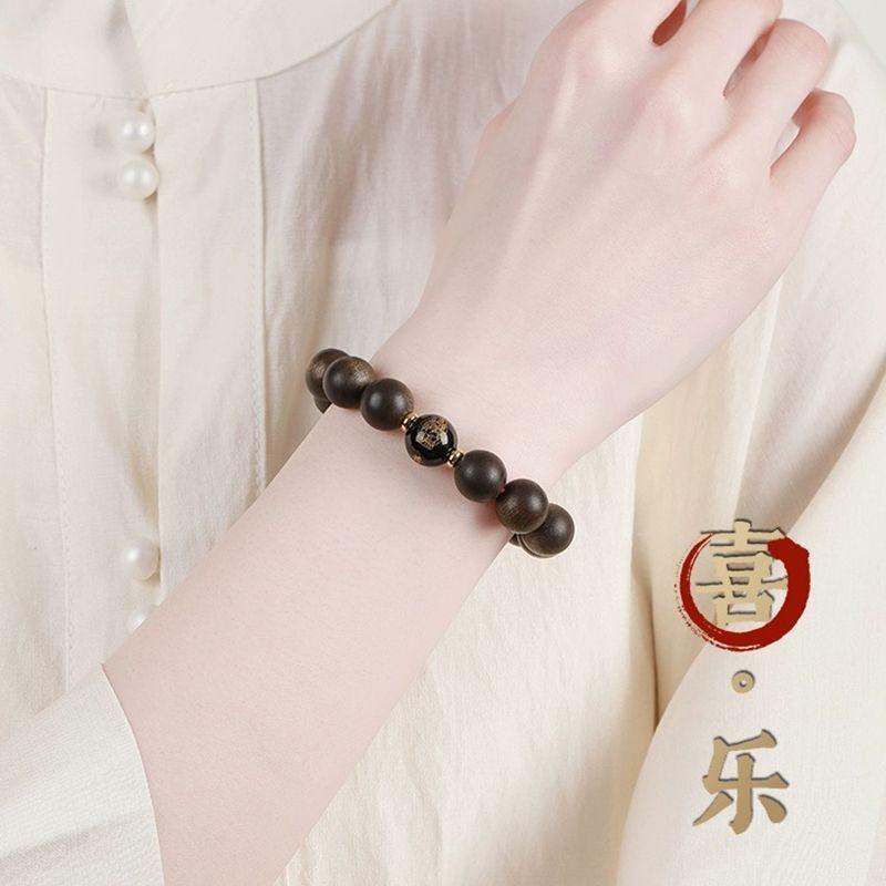 Hainan Nha Trang Qinan Old Material Natural Brunei Agarwood Bracelet, Genuine Collectible Item for Men and Women