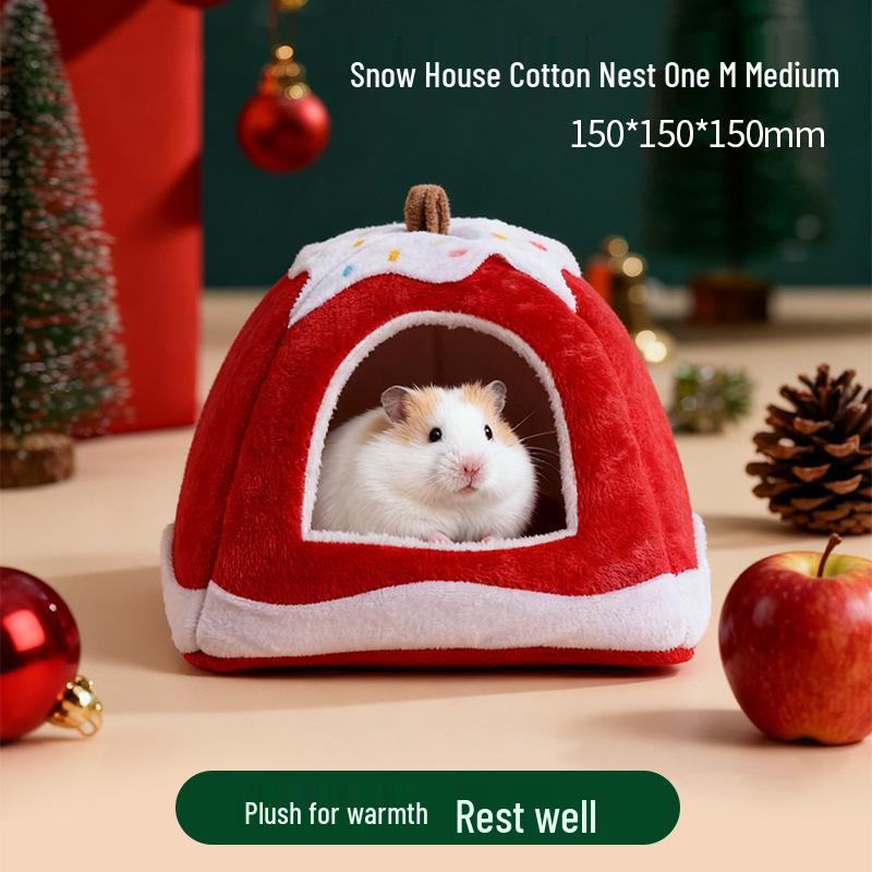 Winter Warm Cotton Nest for Small Pets: Hamsters, Chinchillas, Hedgehogs, Squirrels & Rabbits