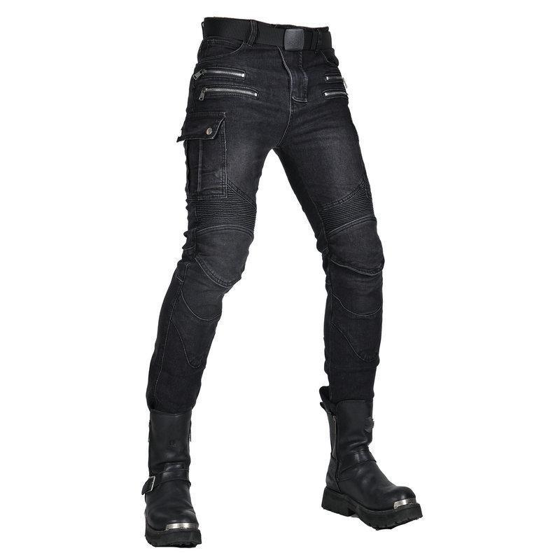 Men Women Motorcycle Protective Pants Anti-Fall Off-Road Riding Gear Elastic Slim Fit Casual Seasonal Cycling Trousers