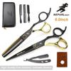 Nepson, Black Gold Bearing Screws, Paint, Hair Scissors, Flat Scissors, Tooth Scissors, Thin Scissors, Sets