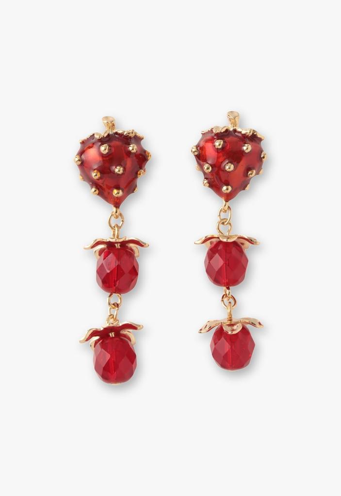 Anna Sui Strawberry Motif Swing Earrings SAMA1489 XR