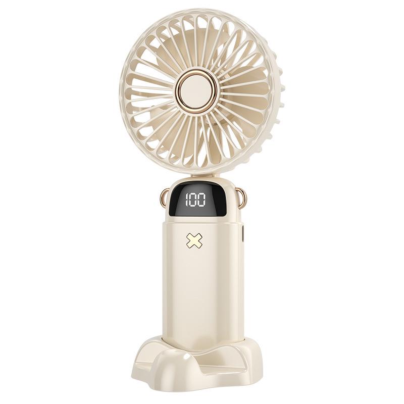 2025 Advanced Handheld Mini Student Fan with Digital Display & Aromatherapy - Foldable, Portable Electric Fan