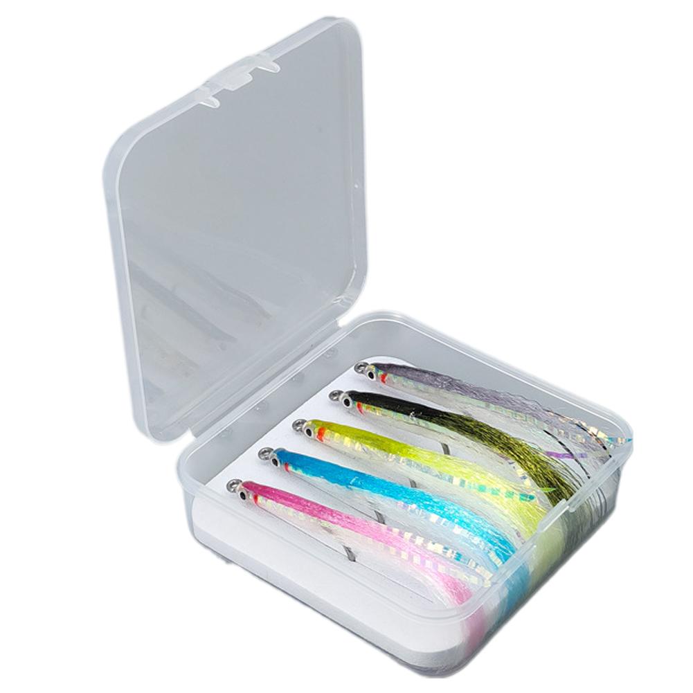 Freshwater Saltwater Fly Fishing Sand Eel /Sandeel Surf Candy,Stainless Hooks,Sea Trout Fly,3D Realistic Fish Eye Fly Lure