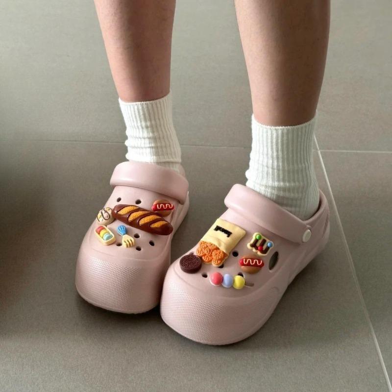 New Xie Super Soft  for Women Thick-soled Anti-slip Breathable Big-headed Shoes and Flip-flops