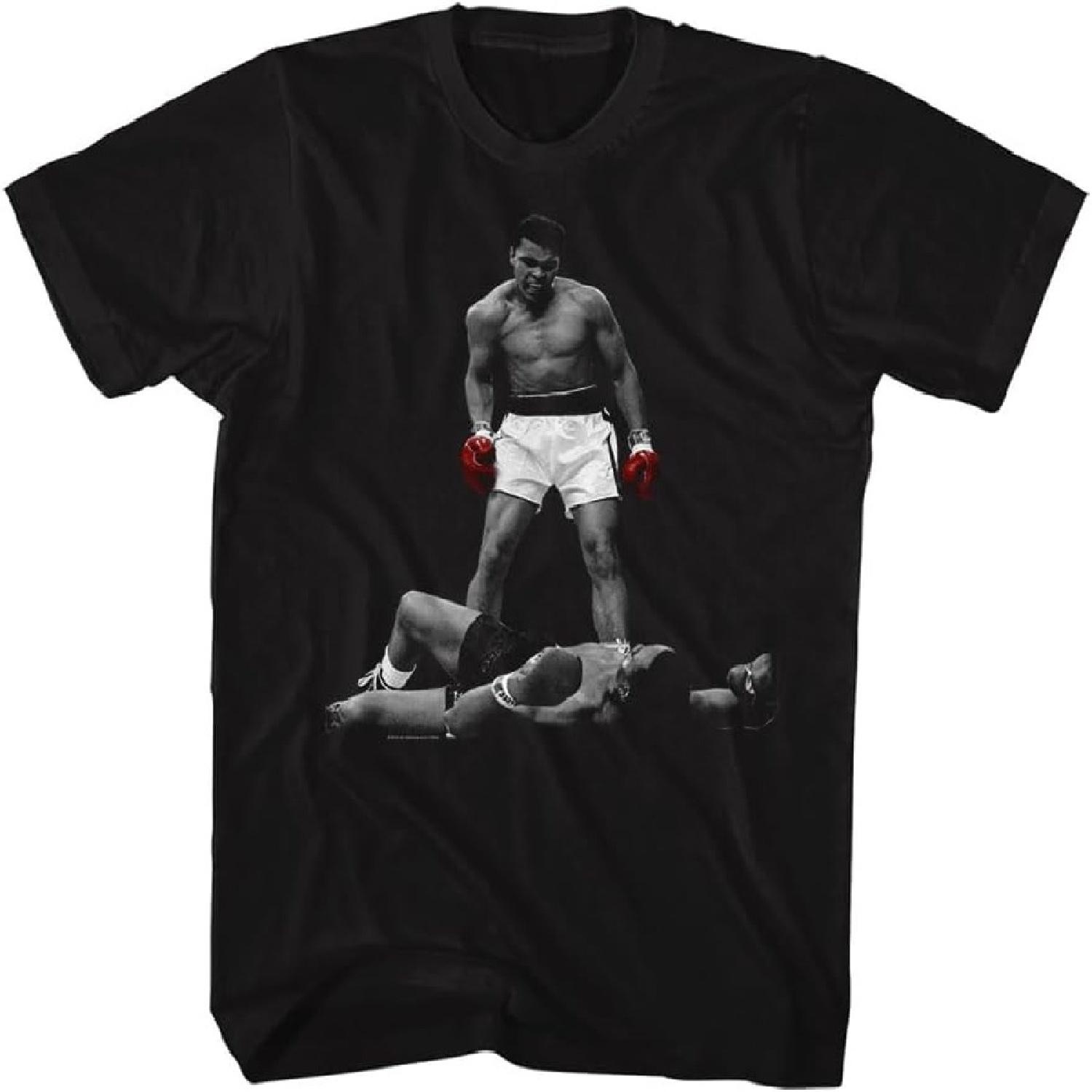 Muhammad Ali I Am The Greatest Front & Back Print Adult Black Short Sleeve T Shirt Graphic Tees XXXXXL разноцветный