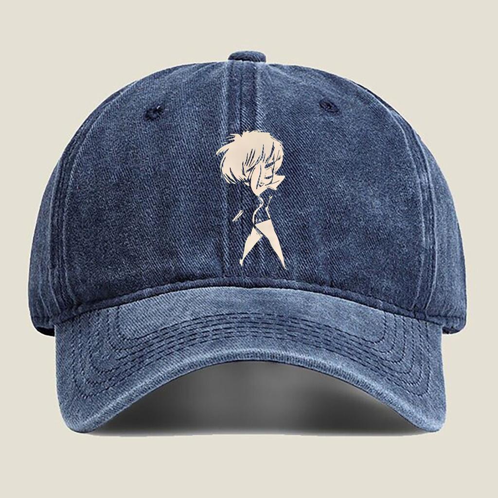 Anime Character Silhouette Fashion Washed Baseball Cap Hat Outdoor Activities