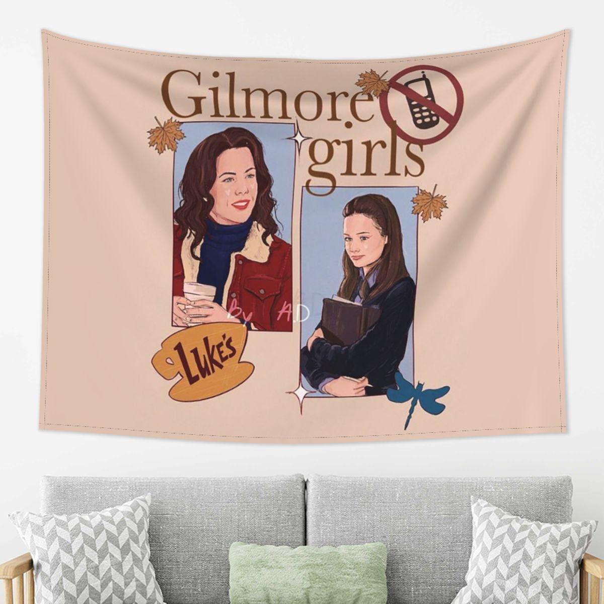 

Gilmore Girls Graffiti Tapestry Wall Hanging Aesthetic Home Decor Tapestries for Living Room Bedroom 74x94cm(29x37in)