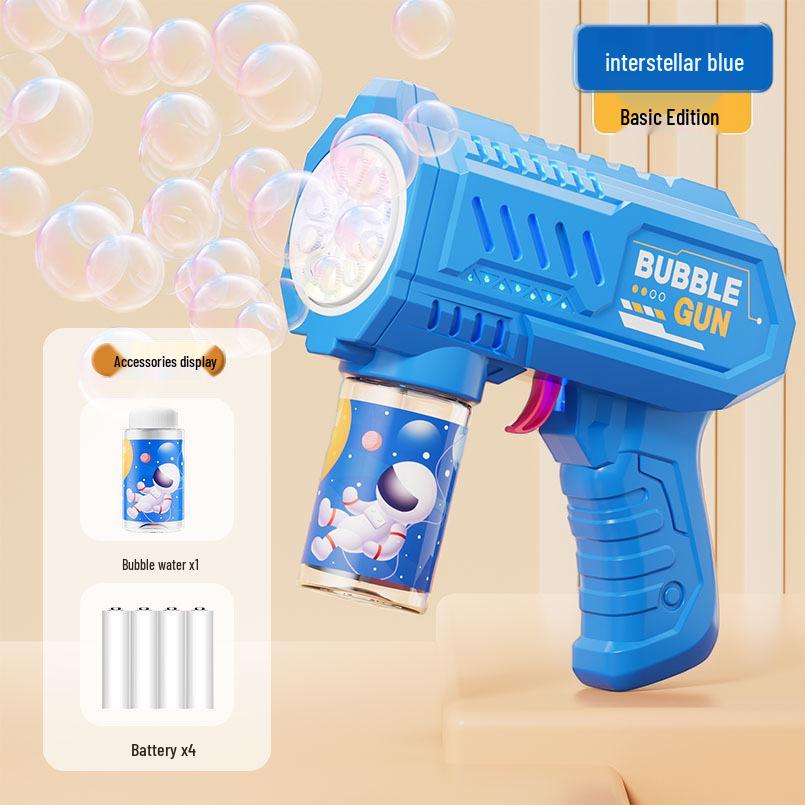 Jucărie Mașină de Baloane Gatling Portabilă cu 10 Orificii – Pistol Automat de Baloane pentru Copii