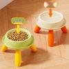 Pet Feeding Bowl with High Stand, Anti-tip Design, and Neck Protection for Cats and Dogs