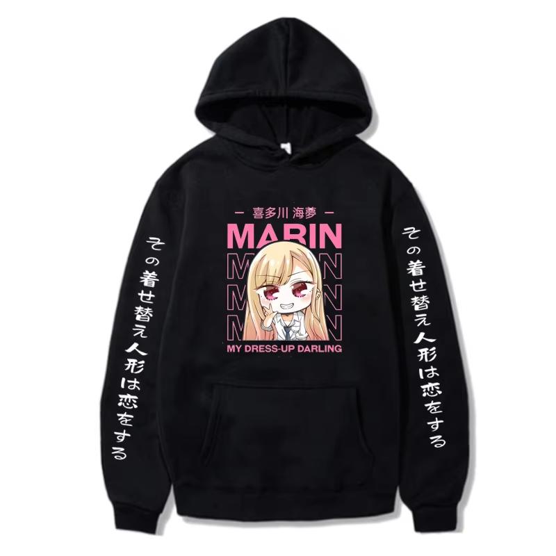 Hot Anime My Dress-Up Darling Kitagawa Marin Graphic Print Hooded Men Women High Quality Hoodies Harajuku Unisex Sweatshirt