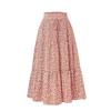Retro Long Skirts with Pockets Women Spring Summer Holiday Casual Elastic High Waist Lace-up Loose Skirts Bohemian A-line Elegant Skirt