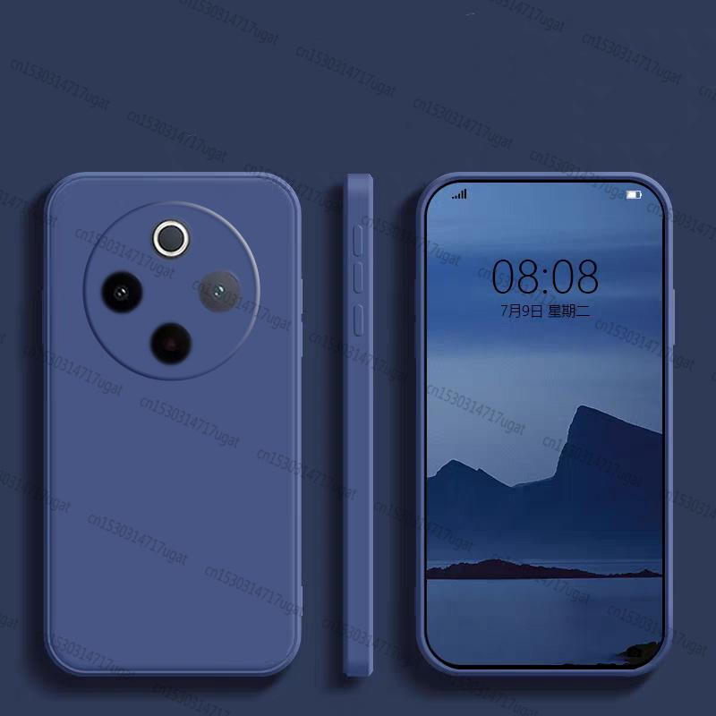 

Для Vivo iQOO Z10 Чехол-накладка Vivo iQOO Z10 Противоударный Жидкий Силикон Конфетный Цвет Чехол Для Vivo iQOO Z10 Чехол 6,77 дюйма vivo iQOO Z10 синий