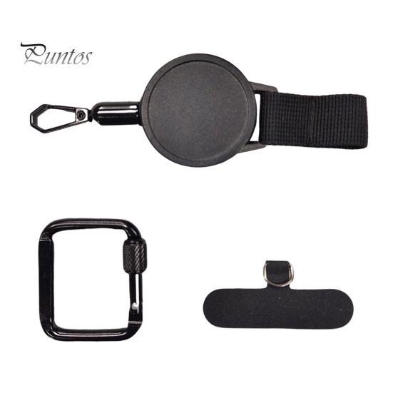 Anti-Theft Phone Tether with Belt Clip Retractable Steel Line Universal Locking Carabiner Prevent Drops Phone Leash for Travel Hiking