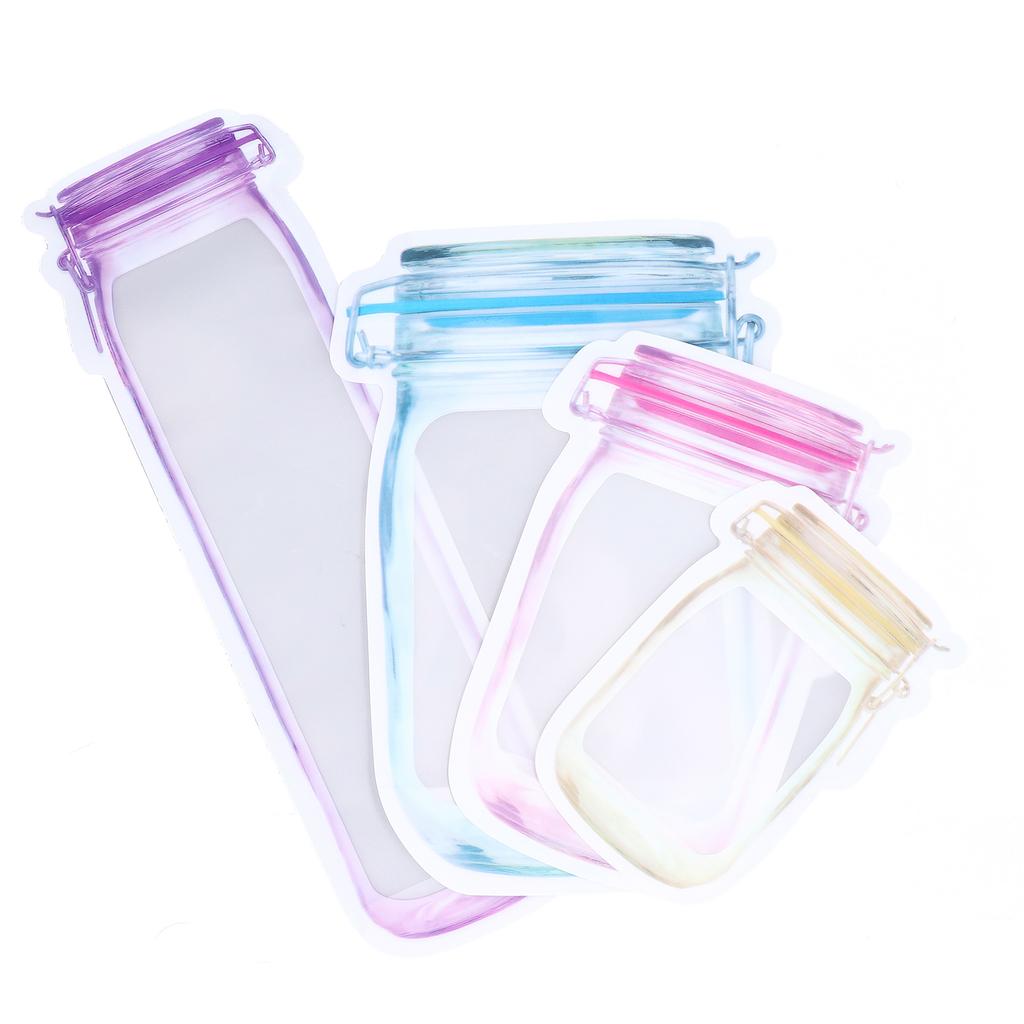 40 wiederverwendbare Lebensmittelaufbewahrungsbeutel, auslaufsicher, großes Fassungsvermögen, Reißverschluss, tragbar, ideal für Snacks zu Hause