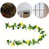 Realistic Artificial Lemon Garland with Green Leaves Simulated Lemon Vine Strips for Party Wedding Backdrop Front Door Decor