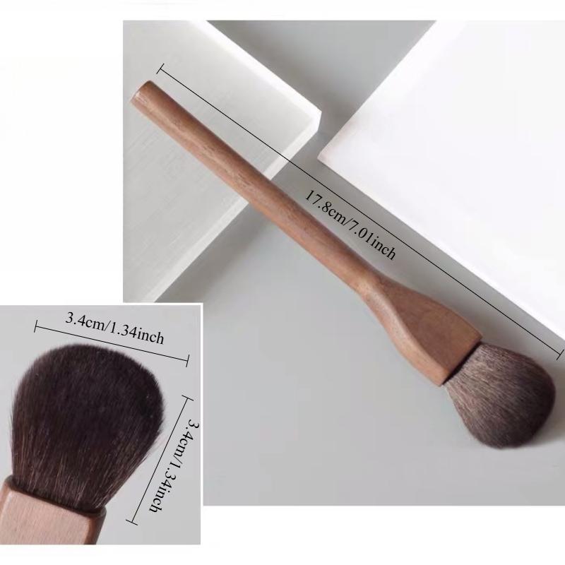 

Super Soft Vintage Wood Handle Makeup Brush High Quality Walnut Loose Powder Blush Foundation Contour Brush