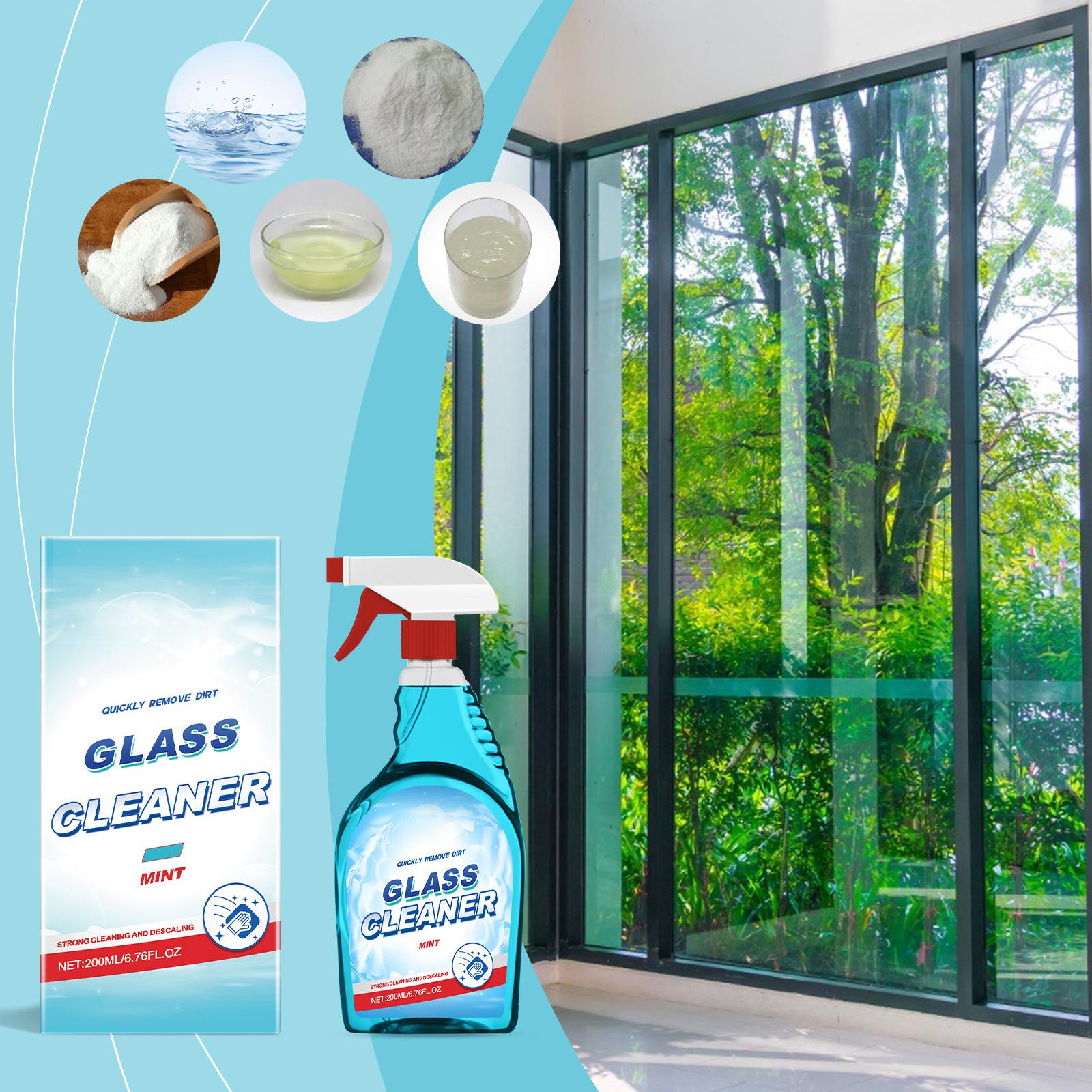 

Mint Scented Glass Cleaner, Grease,, And Stains, Leaving Glass Sparkling Clean And .200ml One Size
