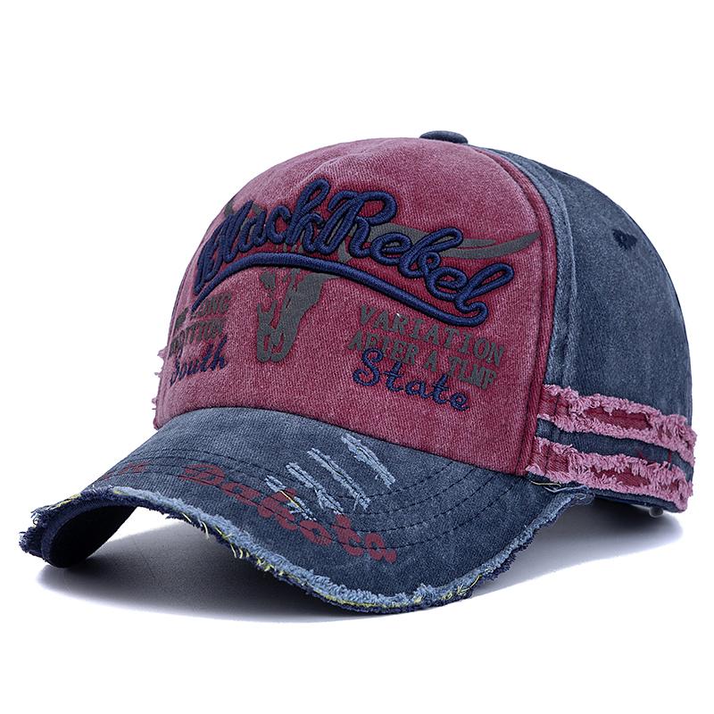 Hot Sale Unisex Premium Washed Vintage Cap Cow Head Pattern Baseball Caps Men Women Outdoor Sports Hats Cap