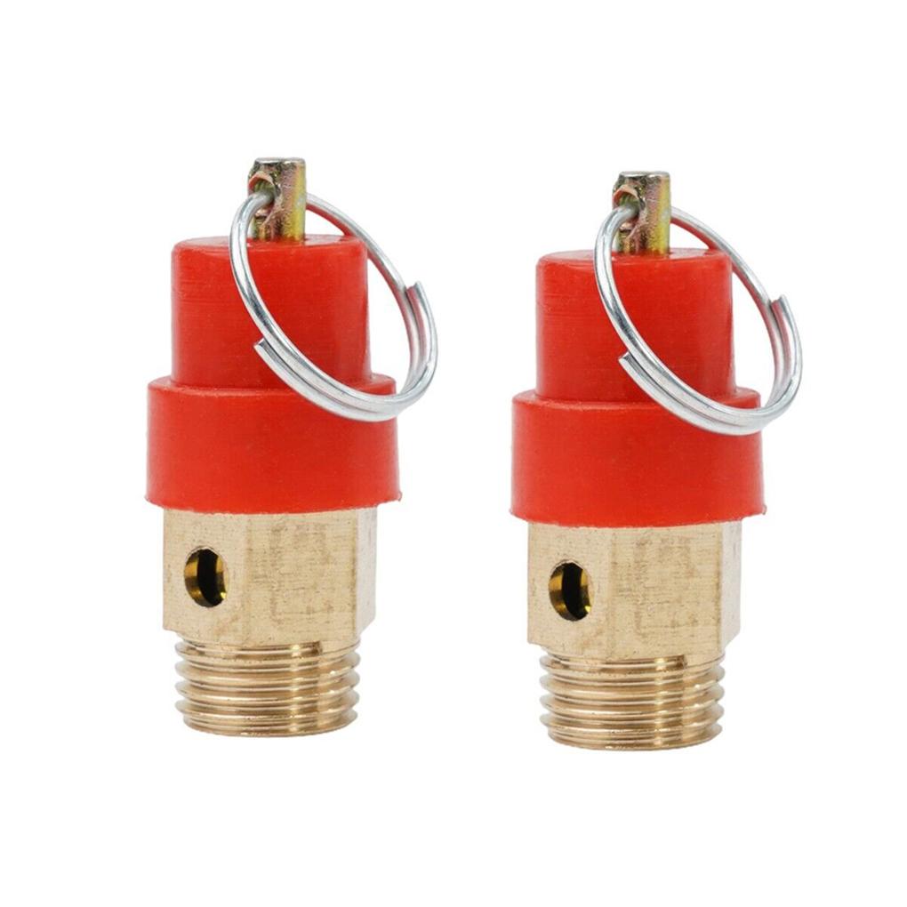 2Pcs Brass Air Compressor Safety Relief Valve Power Tools Tools Power Tool Valve Tool