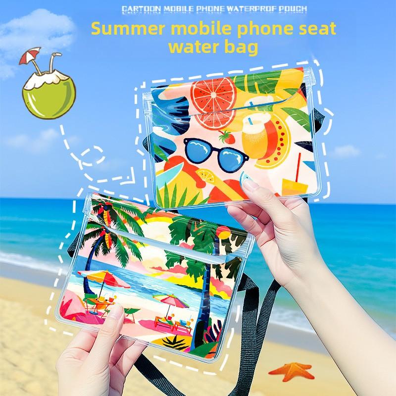 Mobile Phone Waterproof Bag, Diving, Rafting, Swimming Touch Screen Waterproof Bag, Mobile Phone Case, Storage Waist Bag