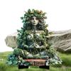Fairy Garden Stake Tree Man Fairy Earth Goddess Garden Statue Stakes Outdoor Accessories Ground Insert 2D Acrylic Flower Pot