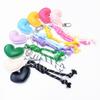 Leather Heart Pattern Rope Strap Keyring Key Holder