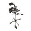 Vintage Design Black Metal Weather Vane, Wind Direction Indicator for Home Garden Decor