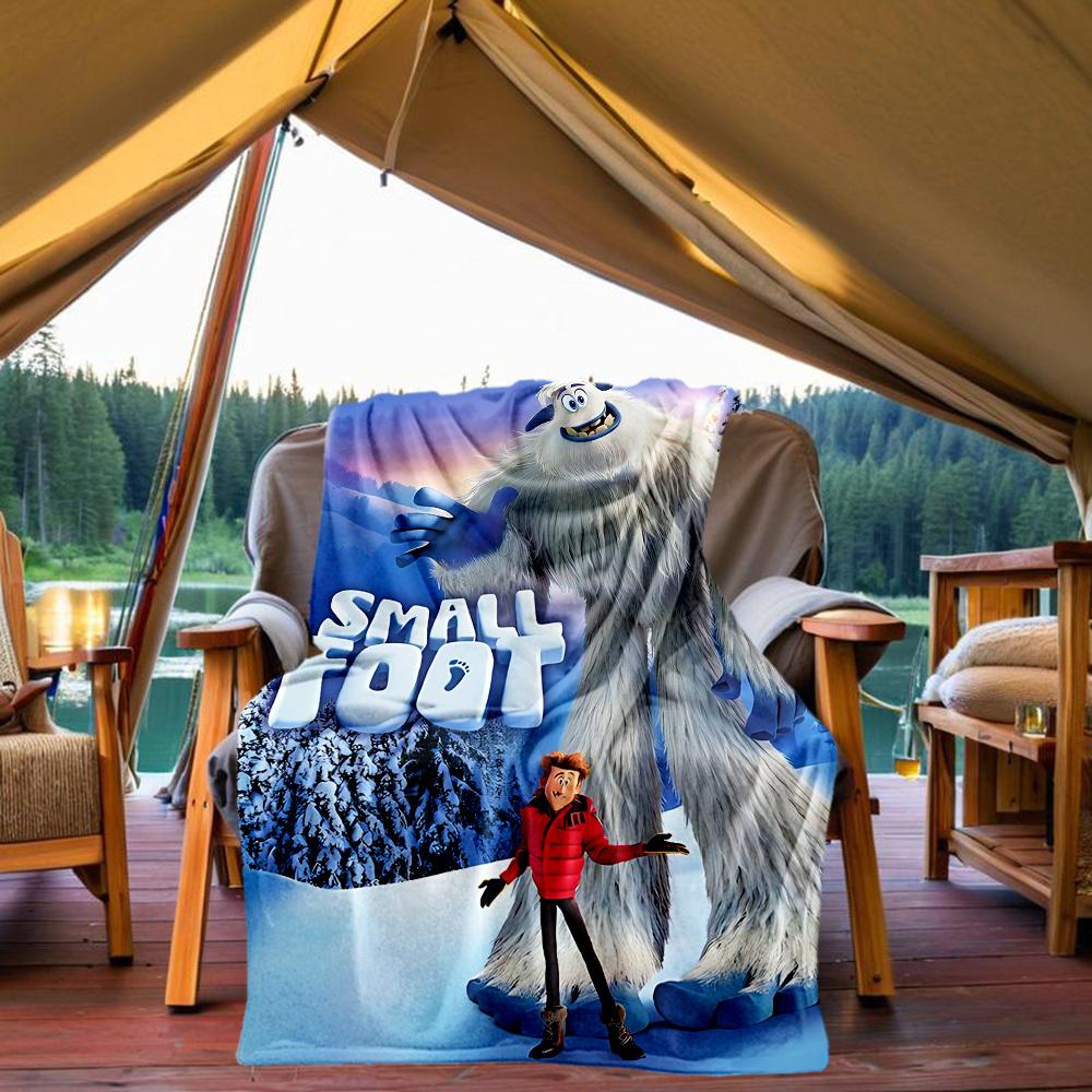 1PC Smallfoot Outdoor Blanket Lightweight Flannel, Soft & Warm, All-Season, Outdoor, Camping, Living Room, Office, L1106042 80x120cm