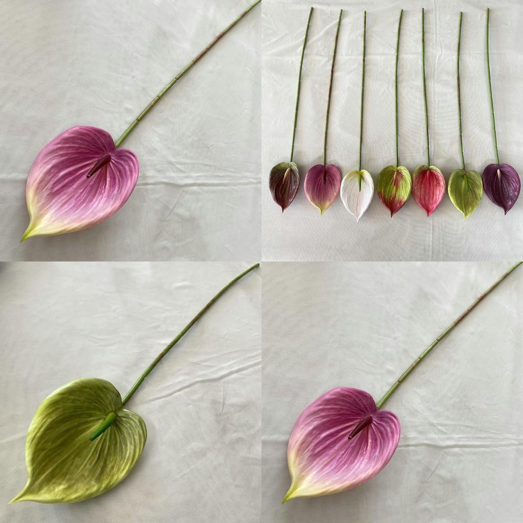 Faux Anthurium Plant Realistic Touch Indoor Outdoor Decoration For Photography Props