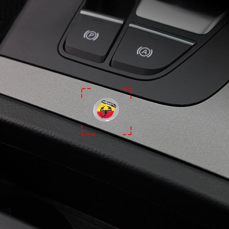 14mm Auto Logo Aufkleber für Auto Fernbedienung Schlüssel Emblem Abzeichen für Abarth Punto 500 Tipo Stilo Palio Bravo Doblo Panda Ducato