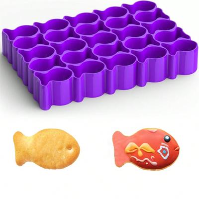 Mini Baking Fondant Gold Fish Cutter Molds Gold Fish Cracker Cutter Reusable Fish-Shaped Maker Treats Baking Mold for Biscuits