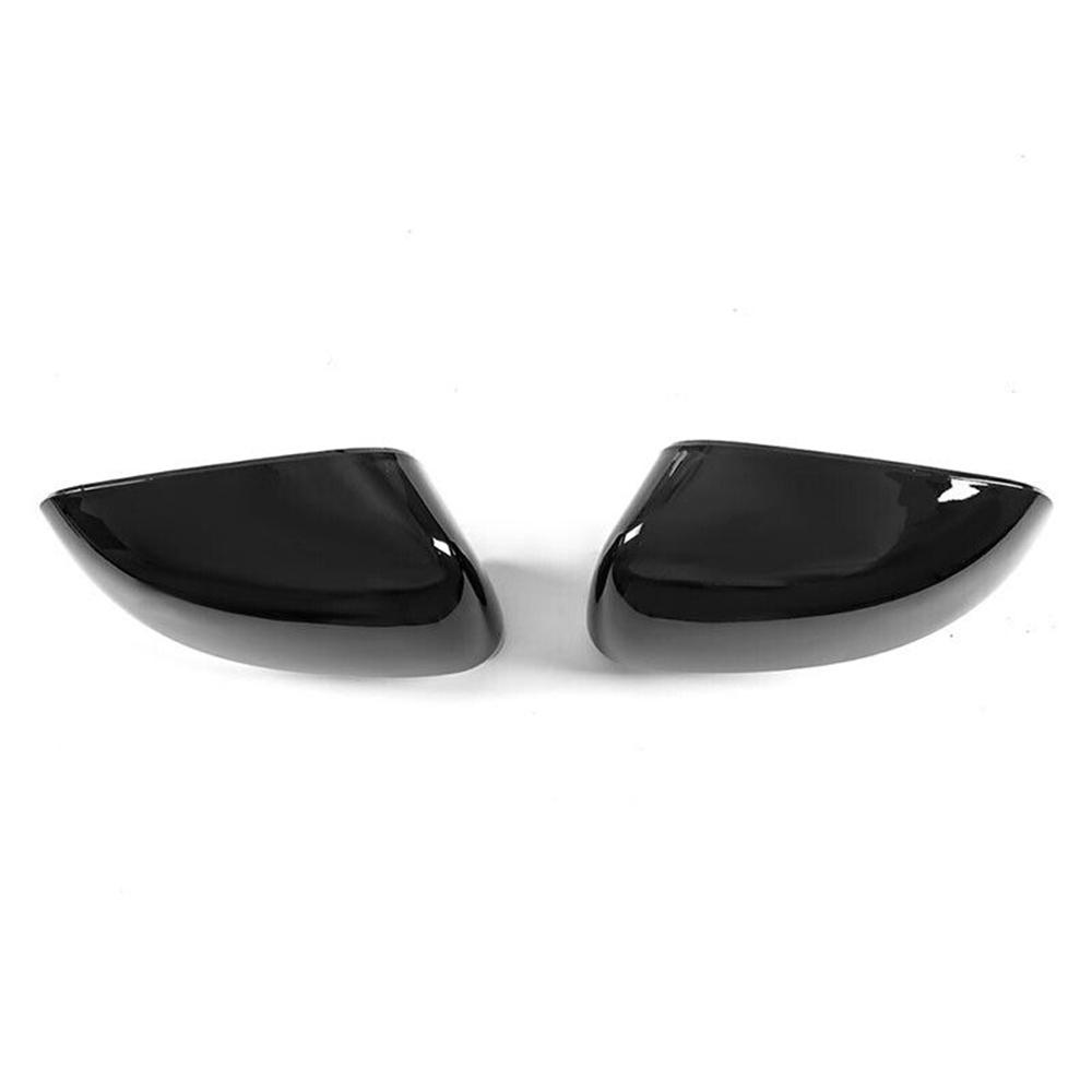 Gloss Black Rear View Mirror Cover Cap For Jeep Grand Cherokee Dodge Durango 2pc