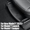 1pc Car TPE Underseat Drawer Organizer Under Seat Storage Box Seat Tray Trash Can for Tesla New Model Y 2025 Juniper Launch