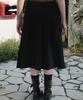 Dehebe Buckle Pleats Long Skirt [Black]