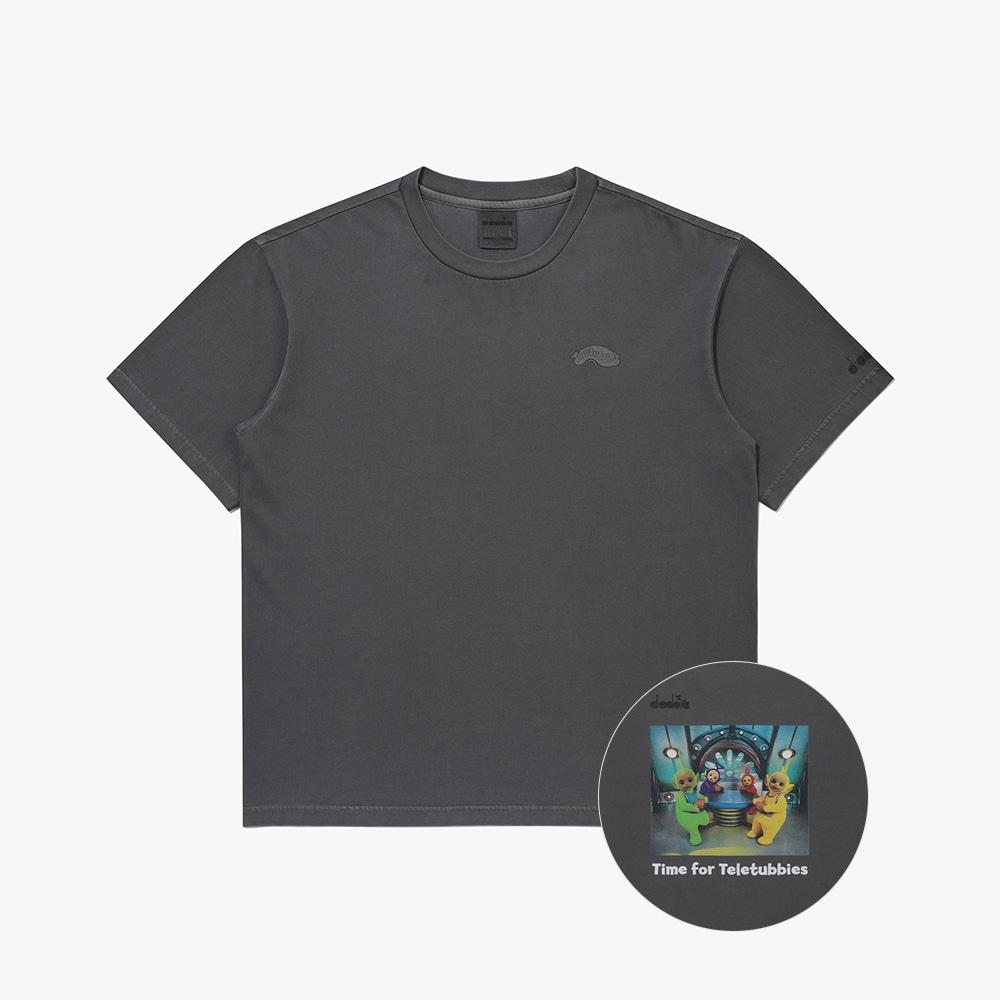 Diadora Teletubbies Washed Graphic Short Sleeve T-Shirt Grey