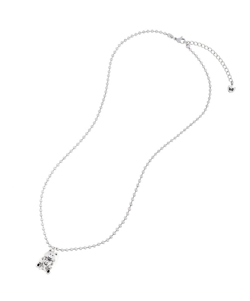 Wacky Willy Kiki Friends Pendant Necklace Silver